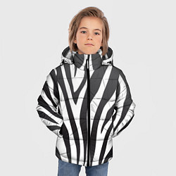 Куртка зимняя для мальчика Африканская зебра, цвет: 3D-черный — фото 2