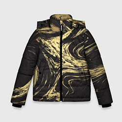 Куртка зимняя для мальчика Золотой мрамор, цвет: 3D-черный