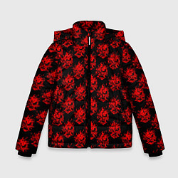 Куртка зимняя для мальчика Cyberpunk 2077: Samurai Pattern, цвет: 3D-красный