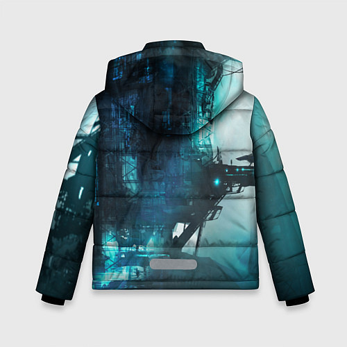 Зимняя куртка для мальчика Cyberpunk 2077: Techno / 3D-Светло-серый – фото 2