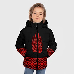 Куртка зимняя для мальчика Печать Велеса, цвет: 3D-красный — фото 2