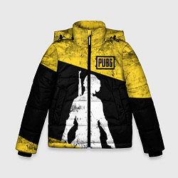 Куртка зимняя для мальчика PUBG: Yellow Grunge, цвет: 3D-черный