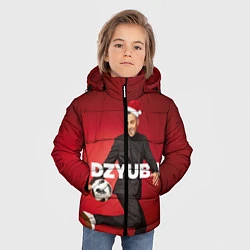 Куртка зимняя для мальчика Новогодний Дзюба, цвет: 3D-черный — фото 2