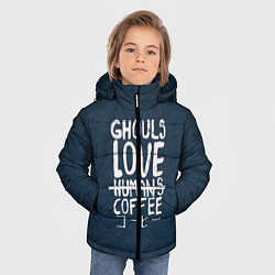 Куртка зимняя для мальчика Ghouls Love Coffee, цвет: 3D-красный — фото 2