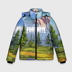 Куртка зимняя для мальчика Fortnite: Forest View, цвет: 3D-красный