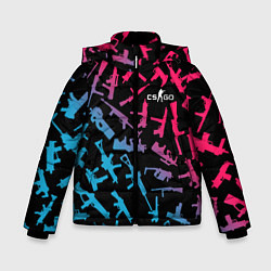 Куртка зимняя для мальчика CS:GO Neon Weapons, цвет: 3D-светло-серый