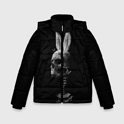 Куртка зимняя для мальчика Череп Заи, цвет: 3D-черный