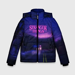 Куртка зимняя для мальчика Stranger Things: Neon Road, цвет: 3D-черный