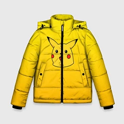 Куртка зимняя для мальчика Удивленный Пикачу, цвет: 3D-красный