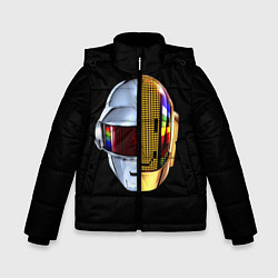 Куртка зимняя для мальчика Daft Punk: Smile Helmet, цвет: 3D-черный