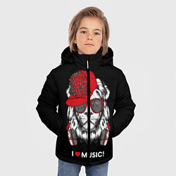 Куртка зимняя для мальчика I love music!, цвет: 3D-черный — фото 2