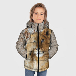 Куртка зимняя для мальчика Львенок, цвет: 3D-черный — фото 2