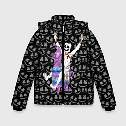 Куртка зимняя для мальчика Marshmello x Llama, цвет: 3D-светло-серый