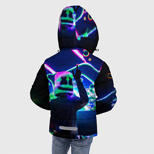 Зимняя куртка для мальчика Marshmello: Neon DJ / 3D-Светло-серый – фото 4