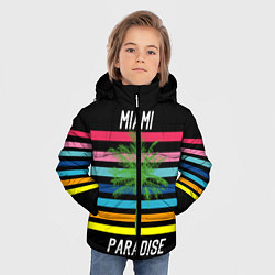 Куртка зимняя для мальчика Miami Paradise, цвет: 3D-черный — фото 2