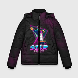 Куртка зимняя для мальчика JoJo: Star Platinum, цвет: 3D-красный