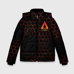 Куртка зимняя для мальчика Apex Legends: Orange Carbon, цвет: 3D-черный