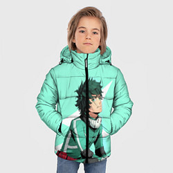 Куртка зимняя для мальчика Мидория Изуку, цвет: 3D-черный — фото 2
