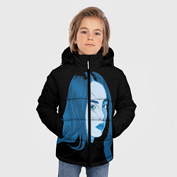 Куртка зимняя для мальчика Billie Eilish: Blue Style, цвет: 3D-черный — фото 2