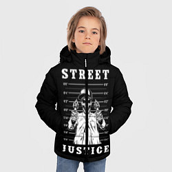 Куртка зимняя для мальчика Street Justice, цвет: 3D-черный — фото 2