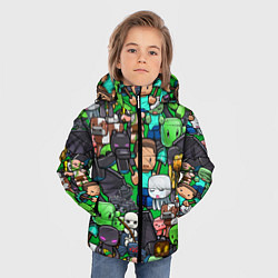 Куртка зимняя для мальчика Жители Майнкрафт, цвет: 3D-черный — фото 2
