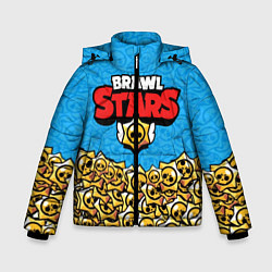 Куртка зимняя для мальчика Brawl Stars: Blue Style, цвет: 3D-черный