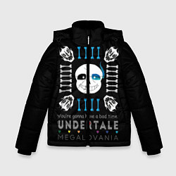Куртка зимняя для мальчика Undertale, цвет: 3D-черный