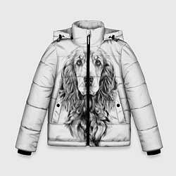Куртка зимняя для мальчика Кокер спаниель, цвет: 3D-светло-серый