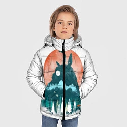 Куртка зимняя для мальчика Лесной Тоторо, цвет: 3D-черный — фото 2