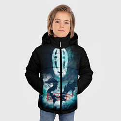 Куртка зимняя для мальчика Бог быстрой янтарной реки, цвет: 3D-красный — фото 2