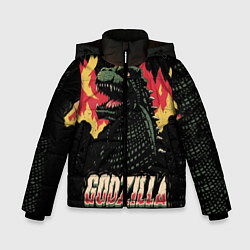 Куртка зимняя для мальчика Flame Godzilla, цвет: 3D-светло-серый