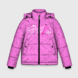 Куртка зимняя для мальчика STRAY KIDS АВТОГРАФЫ, цвет: 3D-черный