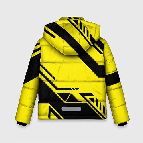Зимняя куртка для мальчика Cyberpunk 2077: Yellow Samurai / 3D-Светло-серый – фото 2
