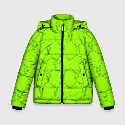 Куртка зимняя для мальчика Billie Eilish: Acid Pattern, цвет: 3D-черный