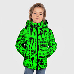 Куртка зимняя для мальчика Billie Eilish: Bad Guy, цвет: 3D-черный — фото 2