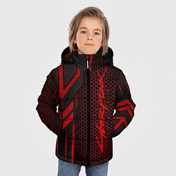 Куртка зимняя для мальчика Cyberpunk 2077, цвет: 3D-светло-серый — фото 2