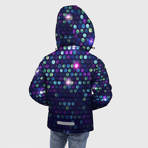 Зимняя куртка для мальчика Блестки диско / 3D-Светло-серый – фото 4