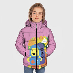 Куртка зимняя для мальчика Время приключений BMO, цвет: 3D-светло-серый — фото 2