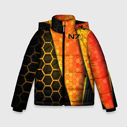 Куртка зимняя для мальчика Mass Effect N7, цвет: 3D-черный