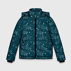 Куртка зимняя для мальчика Рыбий нерест, цвет: 3D-черный