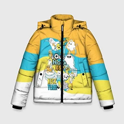 Куртка зимняя для мальчика Adventure Time, цвет: 3D-светло-серый