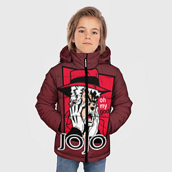 Куртка зимняя для мальчика Приключения ДжоДжо, цвет: 3D-красный — фото 2
