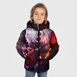 Куртка зимняя для мальчика Токийский Гуль, цвет: 3D-красный — фото 2