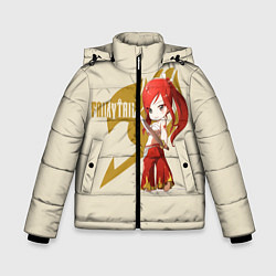 Куртка зимняя для мальчика Хвост Феи, цвет: 3D-светло-серый