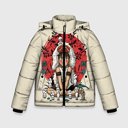 Куртка зимняя для мальчика Princess Mononoke, цвет: 3D-красный