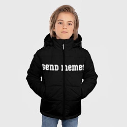 Куртка зимняя для мальчика Send Memes, цвет: 3D-черный — фото 2