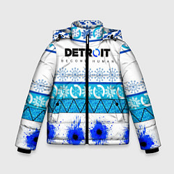 Куртка зимняя для мальчика DETROIT: НОВОГОДНИЙ, цвет: 3D-черный