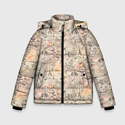 Зимняя куртка для мальчика Paris vintage theme