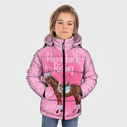 Куртка зимняя для мальчика Horseback Rading, цвет: 3D-черный — фото 2