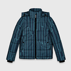 Куртка зимняя для мальчика Стильный узор, цвет: 3D-черный